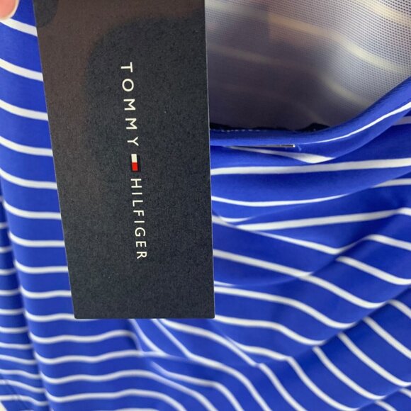 Tommy Hilfiger Women's Blue Striped Halter Tie One Piece Swimsuit Size 14 NWT - Picture 5 of 9